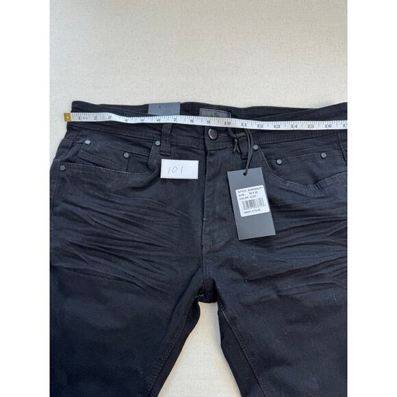 NWT STEVE’S JEANS ALEC Color SLIM FIT STRETCH SU9AABALEF1 32x32 Black - Picture 8 of 8